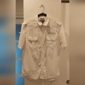 American Rag White Short Sleeve Shirt